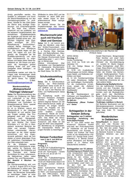 Heimatzeitung für die Orte Apfelbach, Bermbach ... - Geisaer Zeitung