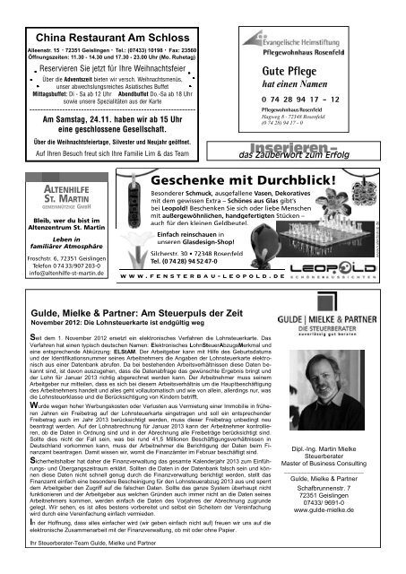 Amtsblatt Geislingen KW 47