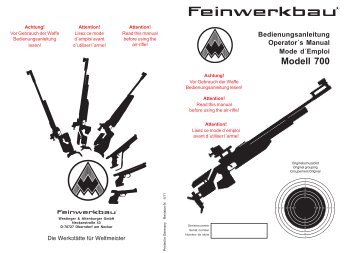 Modellreihe 700 - Feinwerkbau