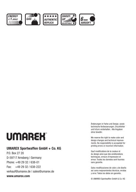 manual en pdf - Umarex