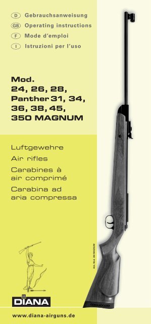Mod. 24, 26, 28, Panther 31, 34, 36, 38, 45, 350  MAGNUM - Diana