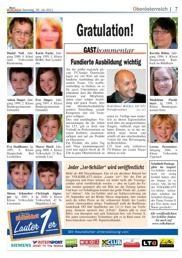 1er-Schüler - Neues Volksblatt