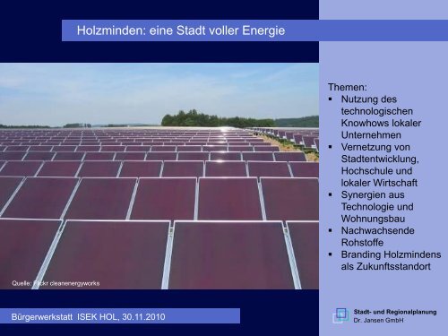 Bürgerwerkstatt ISEK Holzminden - in Holzminden