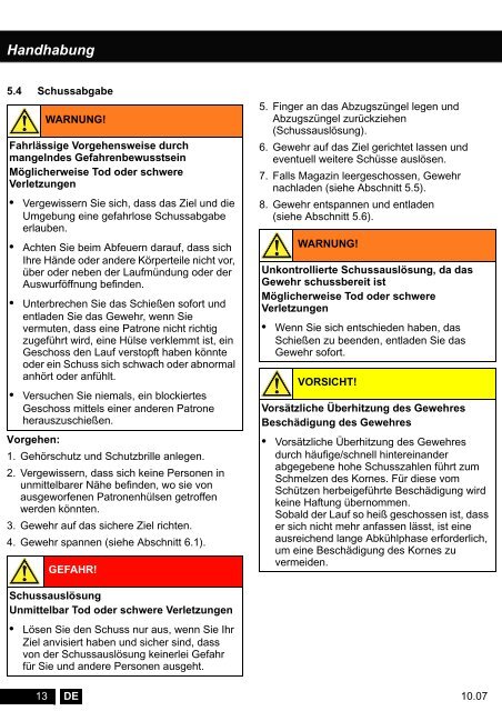 Bedienungsanleitung und Sicherheitshinweise ... - Frankonia