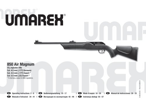 8.465.80.01 850 AirMagnum CO2 Manual 081127 ... - Tactical Store!