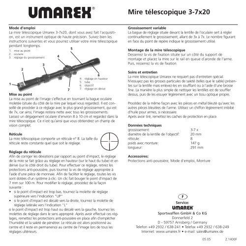 Zielfernrohr 3-7x20 - Umarex