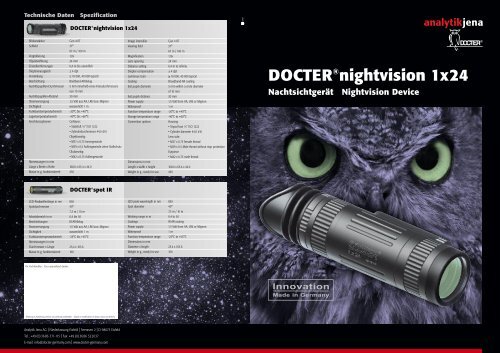 Prospekt DOCTER®nightvision 1x24