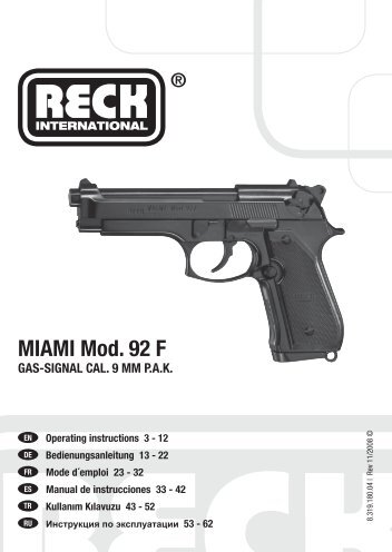 8.319 Reck Miami 9mmPAK Manual EU.indd - Umarex