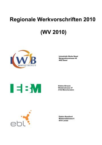 Regionale Werkvorschriften 2010 - EBM