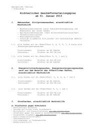 Richterliche Geschäftverteilung 2013 - bei Justiz Online in MV