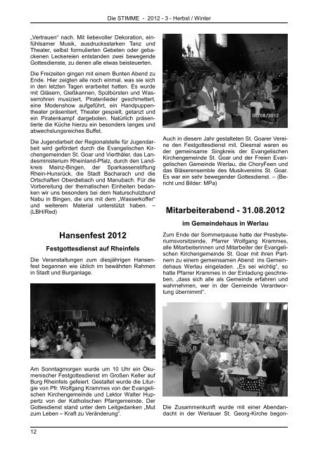 2012-3 - Herbst / Winter - Evangelische Kirchengemeinde St. Goar