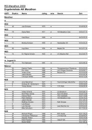 Ergebnislisten|Ergebnisliste AK - RD-Marathon