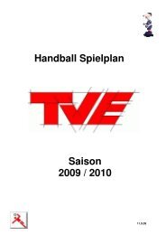 Saison 2009 / 2010 Handball Spielplan - TV Ennigerloh