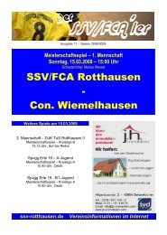 1. Mannschaft Sonntag, 15.03.2009 - SSV - FCA Rotthausen