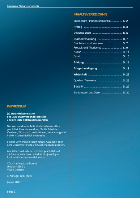 Heft Zukunftskommission.indd - CDU Dorsten