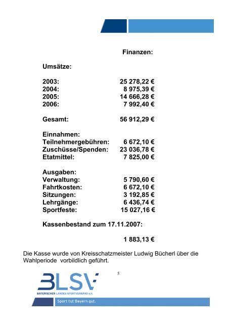 Ordentlicher Kreistag des BLSV Kreises 3 - Kreis Cham im BLSV