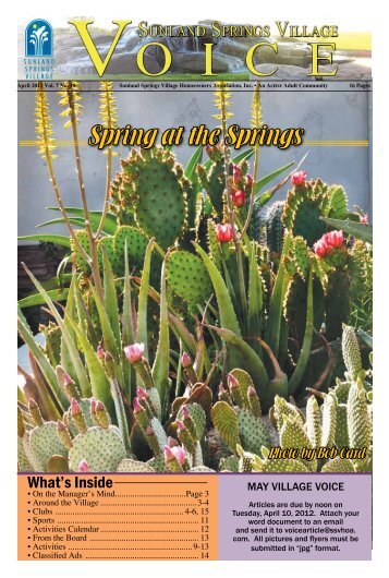 Spring at the Springs - Sunland Springs Homeowners Association