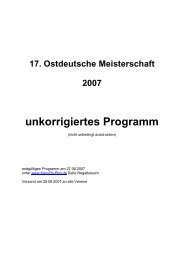 17. Ostdeutsche Meisterschaft 2007 unkorrigiertes Programm