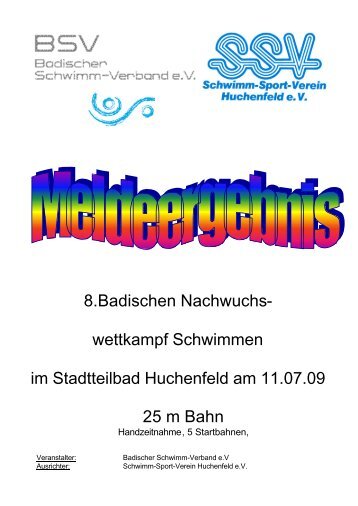 8.Badischen Nachwuchs- wettkampf Schwimmen im Stadtteilbad ...
