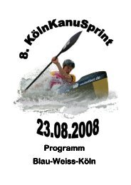 Programm Blau-Weiss-Köln - KölnKanuSprint