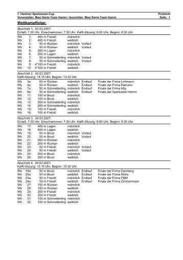 Protokoll - Maxi Swim-Team Hamm