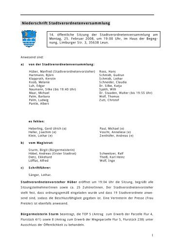 25.02.2008 - Stadt Leun