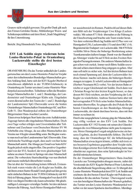 Bohle-Journal - Deutscher Kegler