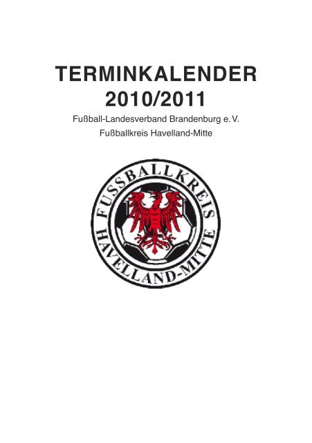 Ansetzungsheft Fussballkreis Havelland-Mitte 2010/11