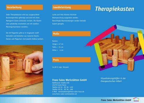 Therapiekasten-Flyer 2007 - Franz Sales Haus