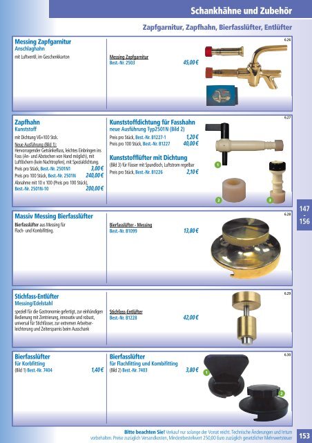 Westiland Katalog Schankhähne