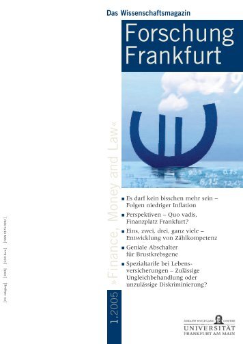 Vorwort - Inhaltsverzeichnis - Forschung Frankfurt - Goethe-Universität