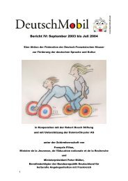 Bericht IV: September 2003 bis Juli 2004 - DeutschMobil