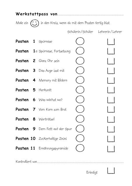 Arbeitsheft Ernährungswerkstatt - Kanton Basel-Stadt ...