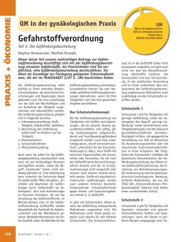 Gefahrstoffverordnung - Frauenarzt