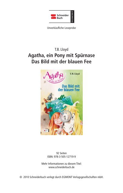 Agatha, ein Pony mit Spürnase Das Bild mit der blauen Fee