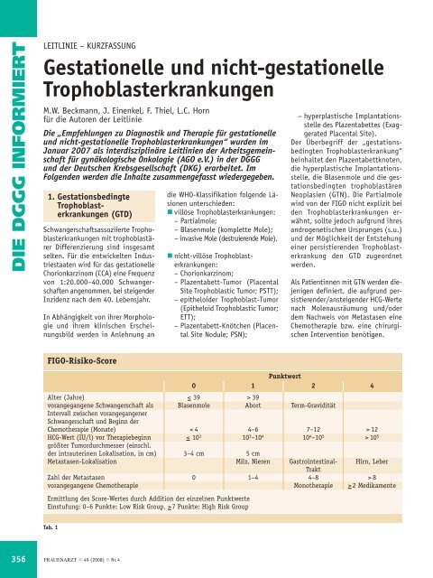 Gestationelle und nicht-gestationelle ... - Frauenarzt