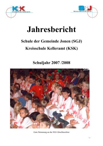 Jahresbericht 2008 - Schule Jonen