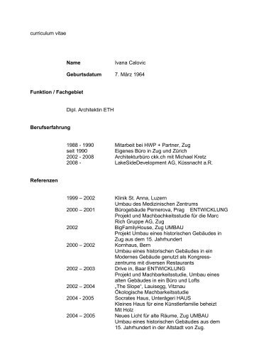 curriculum vitae Name Ivana Calovic Geburtsdatum 7. März ... - lsd.lu