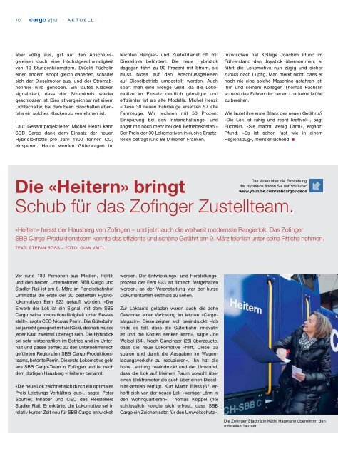 Cargo Magazin 2 / 12 - SBB Cargo