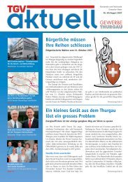 Ausgabe August 2007 - Thurgauer Gewerbeverband TGV