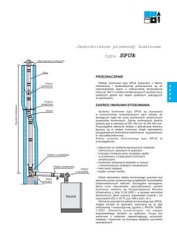 Jednościenne przewody kominowe typu SPUk