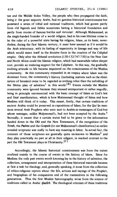 ISLAMIC & WESTERN HISTORIOGRAPHY