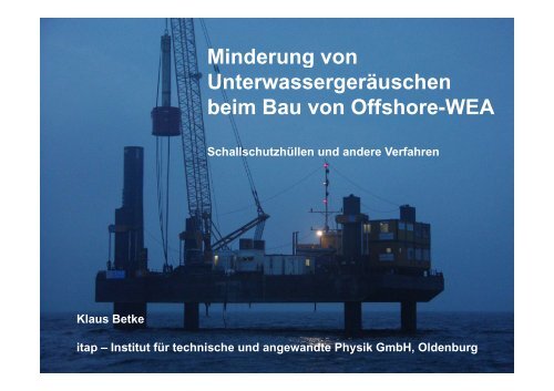 Bau und - Offshore-Wind