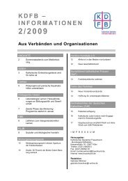 kdfb informationen 2/2009 - Katholischer Deutscher Frauenbund