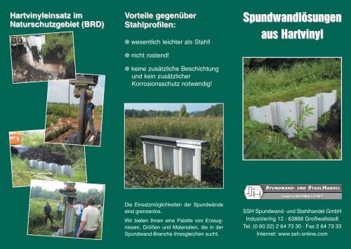 Info-Flyer (PDF) - SSH Spundwand- und Stahlhandel GmbH