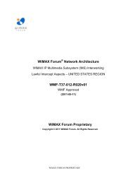 WiMAX IP Multimedia Subsystem (IMS) Interworking Lawful Intercepts ...