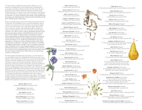 of Botanical Art & Illustration Travel Exhibition - Hunt Institute for ...