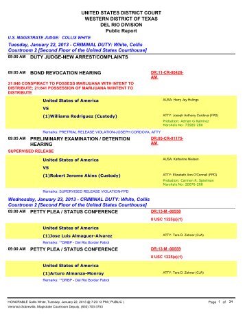 Magistrate Judge White - Western District of Texas