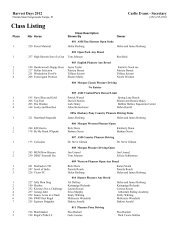 Class Listing - Tampa Horse Show Association