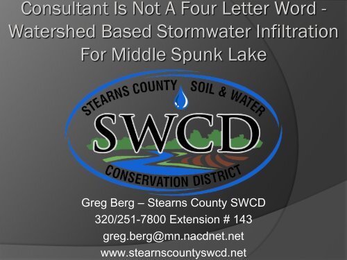 Watershed Based Stormwater Infiltration For Middle Spunk Lake